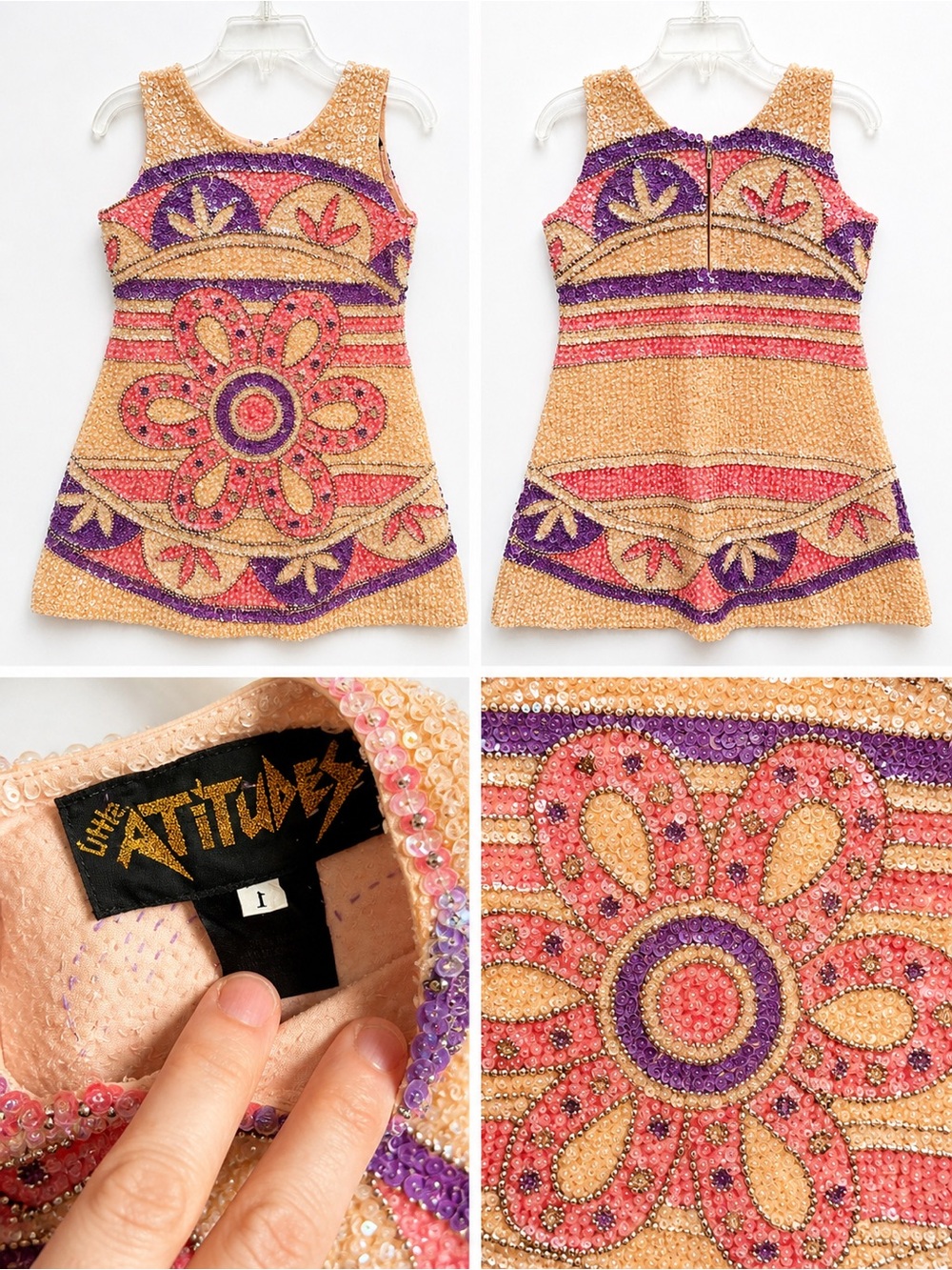 Little Attitudes Hand-Beaded Dress ✨size 1